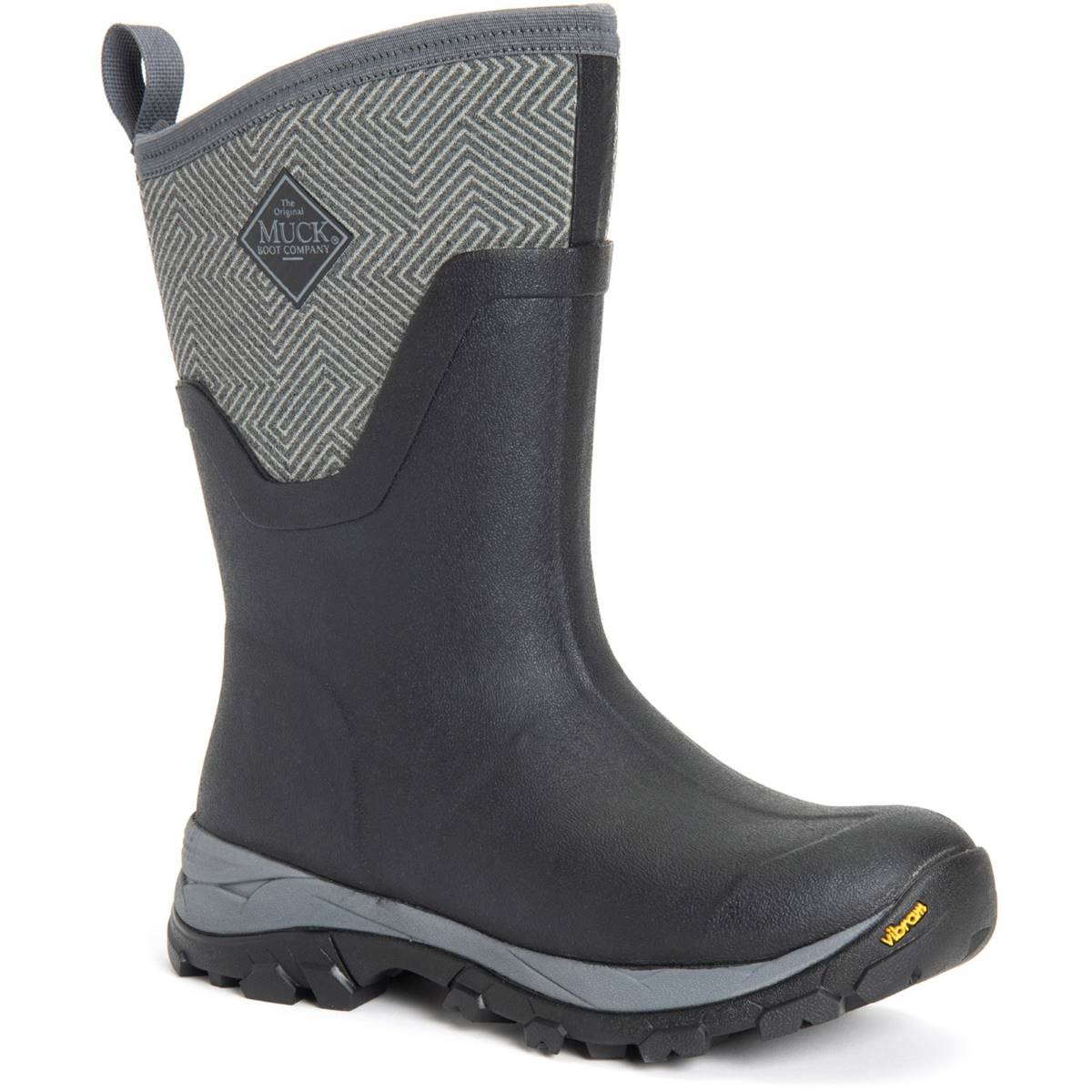 Muck Boots Arctic Ice Mid Black Womens Wellingtons ASVMA-101 in a Plain Rubber in Size 4